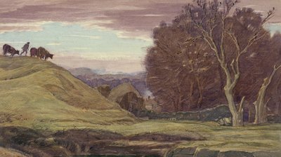 Welsh Pastoral Landscape by Henry A. 1868 1940 Payne